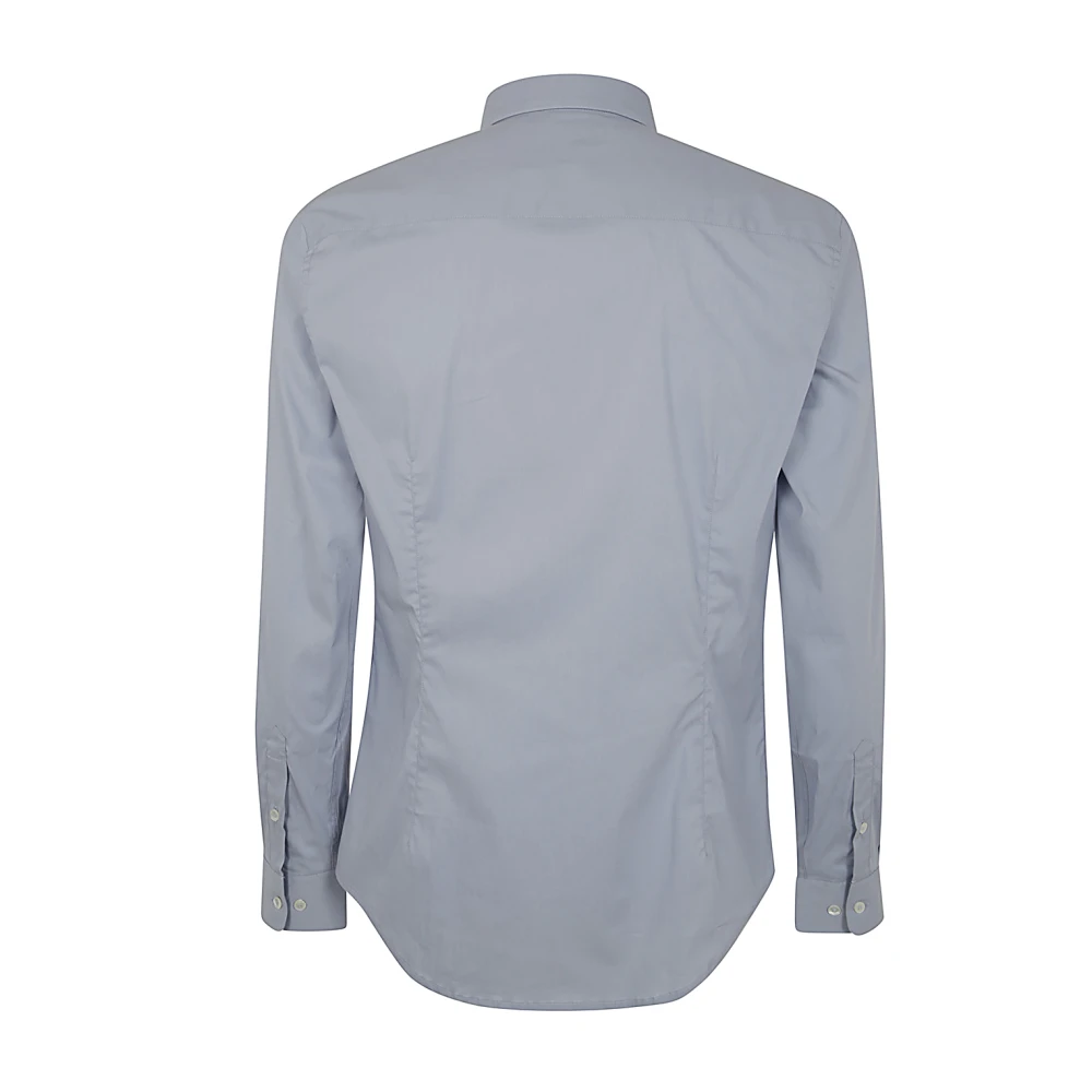 Emporio Armani Donkerblauwe Casual Overhemd Blue Heren