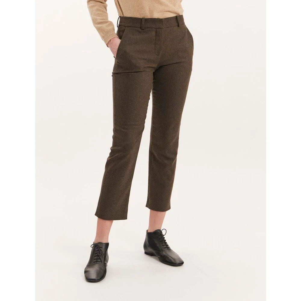 Ines De La Fressange Paris Audrey khaki broek Green Dames