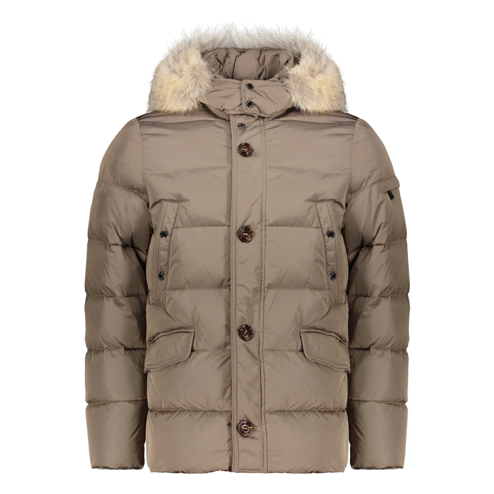 Moorer Bontgevoerde capuchon parka Beige Heren