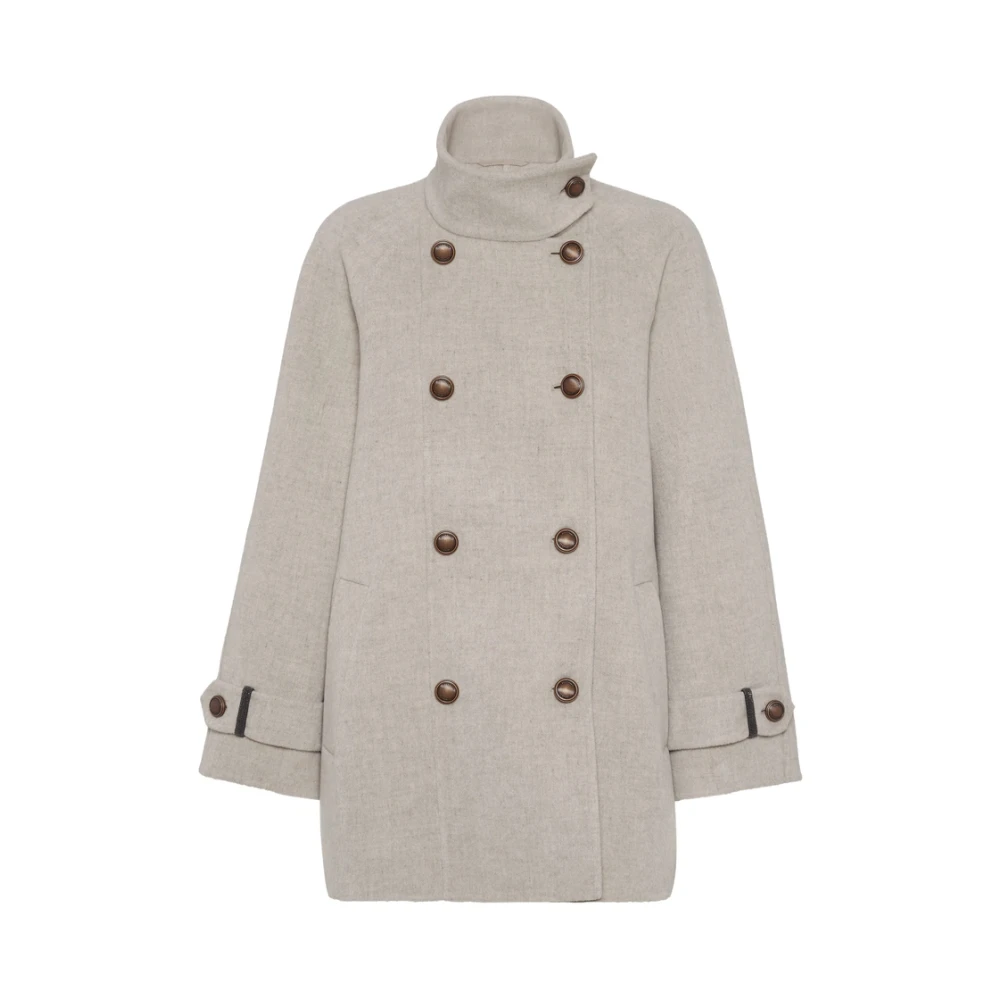 Coats > Double-Breasted Coats - - Brunello Cucinelli - Modalova