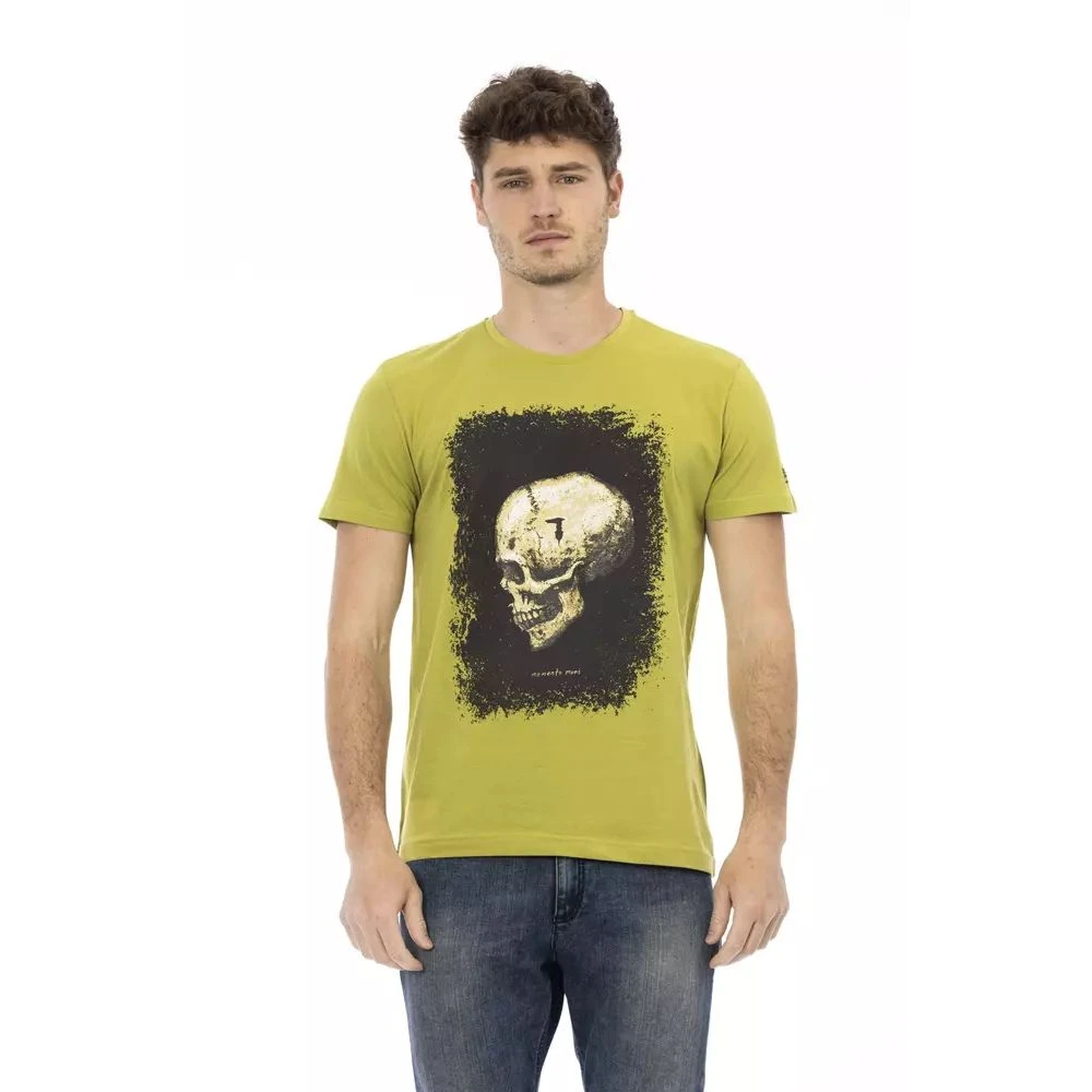 Trussardi Men's Green T-Shirts, 2XL, Graphic Charm Short Sleeve T-Shirt