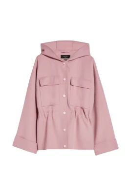 Kort ullparka med huva