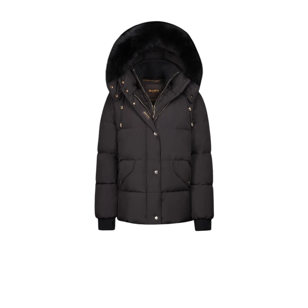 Moorer Women's Black Down Jackets, Xl, Attica-Stp Short Down Jacket
