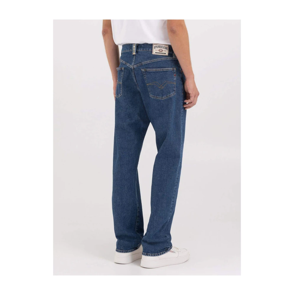 Replay Vintage Straight Fit Denim Jeans Blue Heren