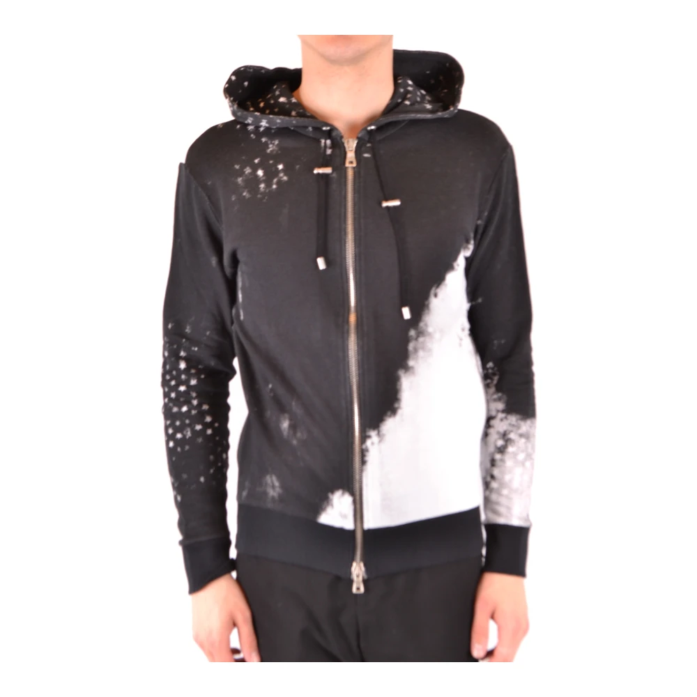 Balmain Black Elegant Hooded Sweatshirt - Male - Hoodies - M - Sweatshirts & Hoodies
