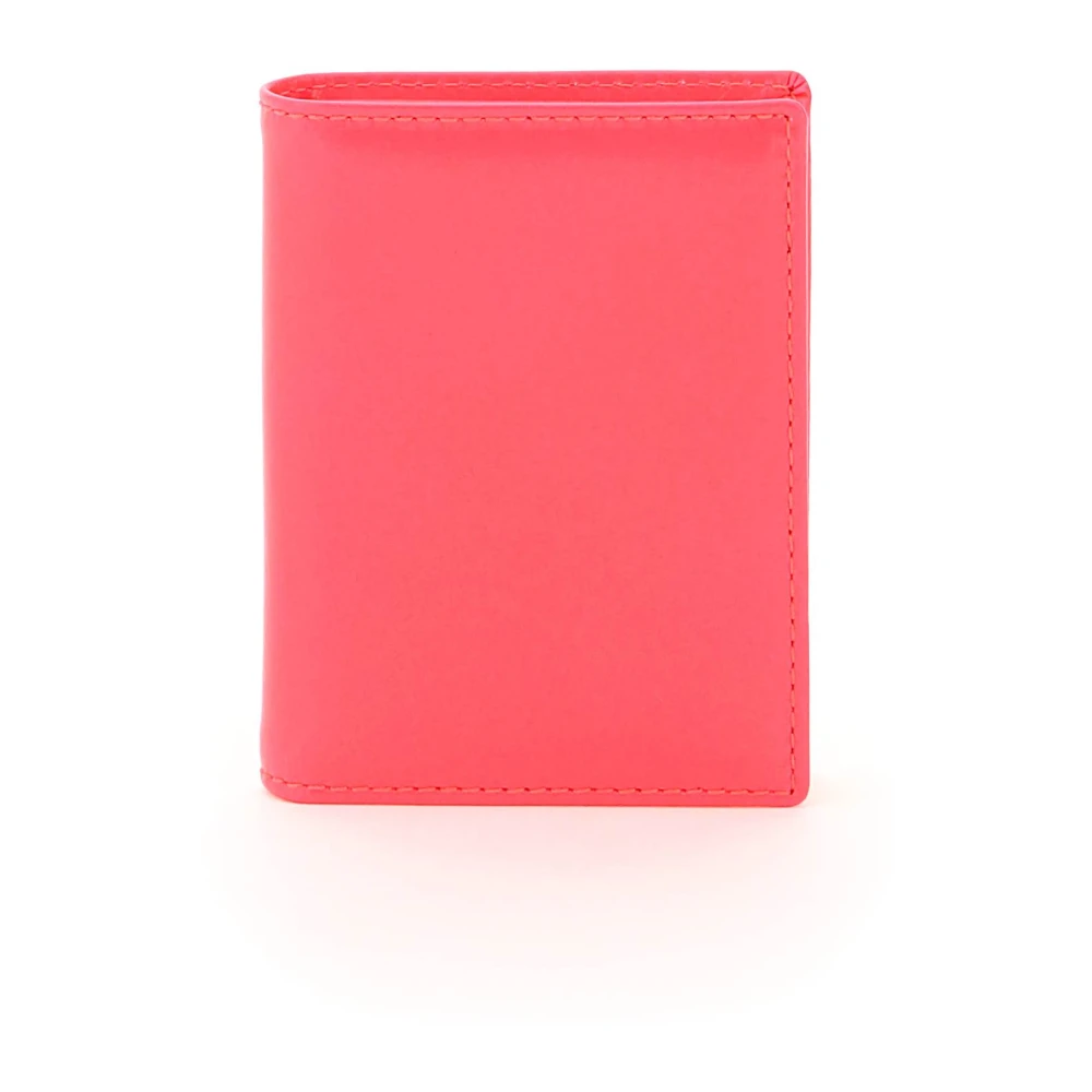 Comme des Garçons Super Fluo Kleine Bifold Portemonnee Pink Heren