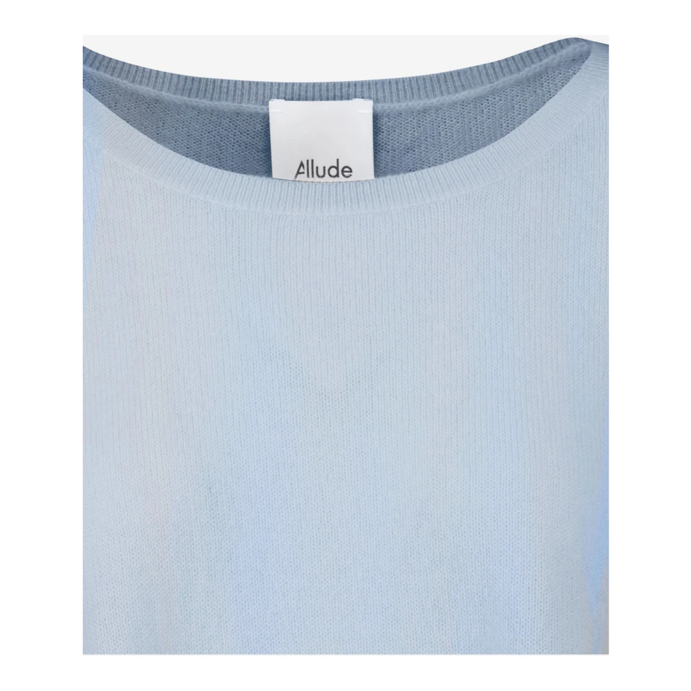 allude Kasjmier Boothals Pullover Lichtblauw Blue Dames