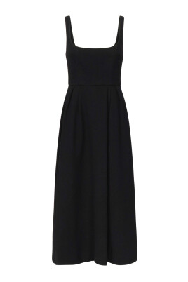 robe-midi-chic-tweed-boucle-noire