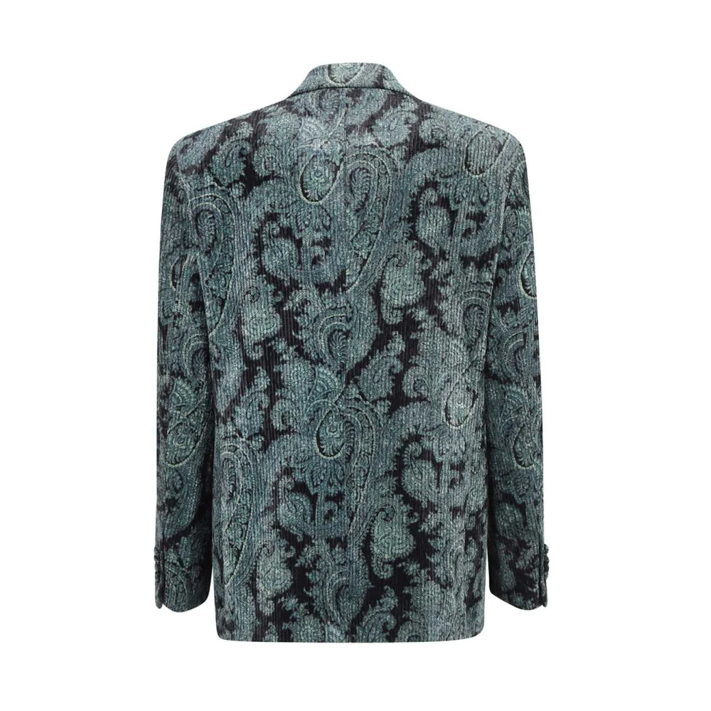 ETRO Paisley Reversjasje met Zakken Green Heren