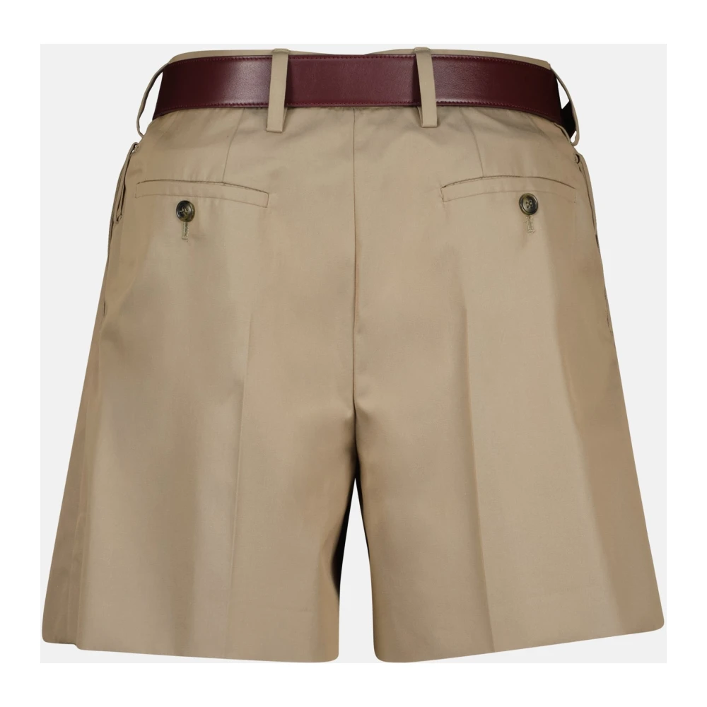 Prada Beige Katoenen Chino Shorts Beige Dames