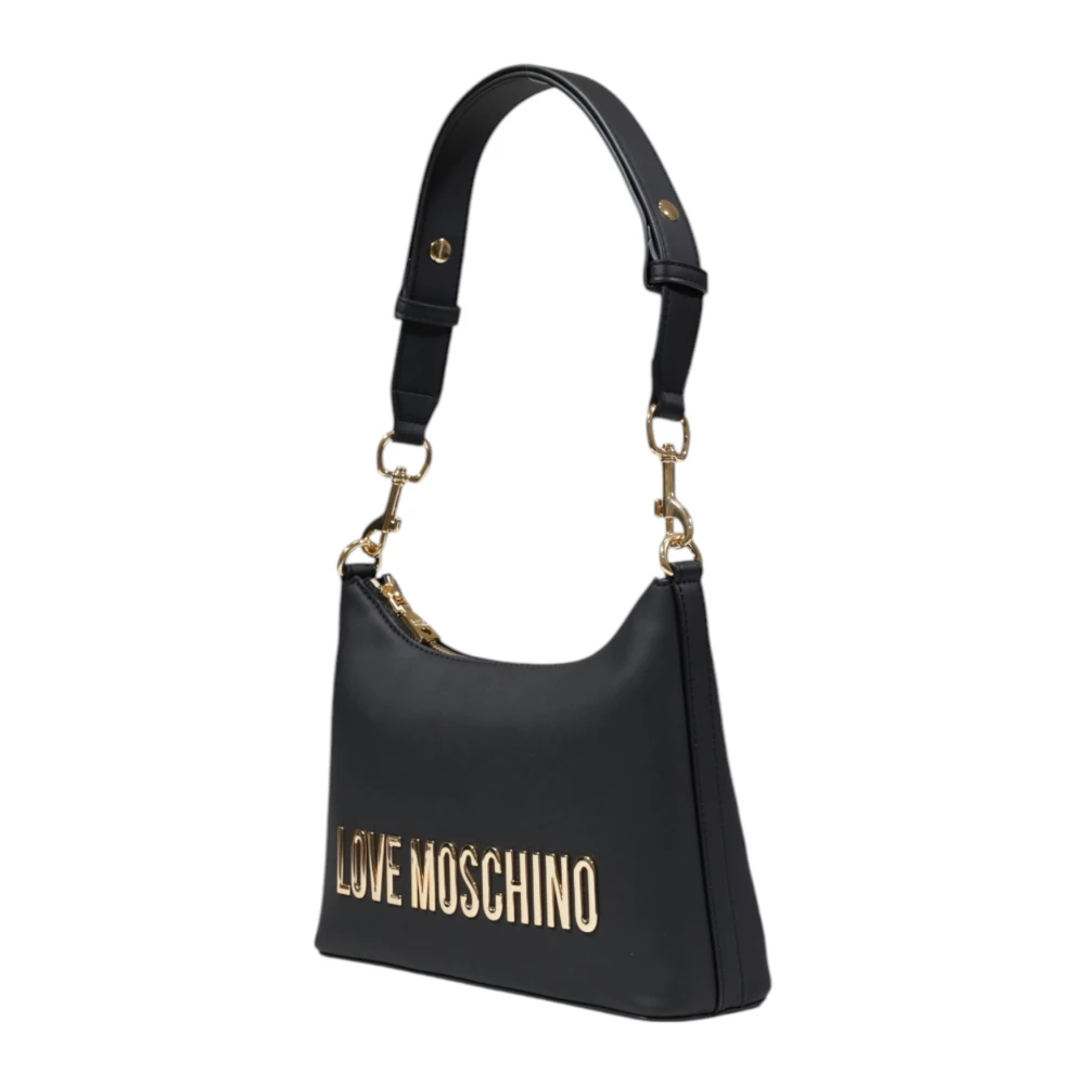 Love Moschino Middelgrote tassen Lente Zomer Collectie Polyurethaan Black Dames