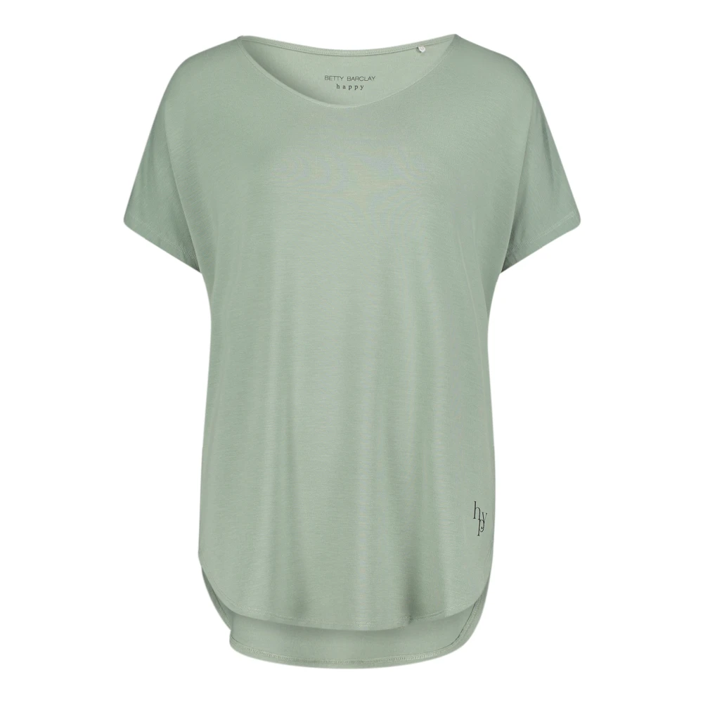 Betty Barclay Bamboe Oversized V-hals Shirt Green Dames