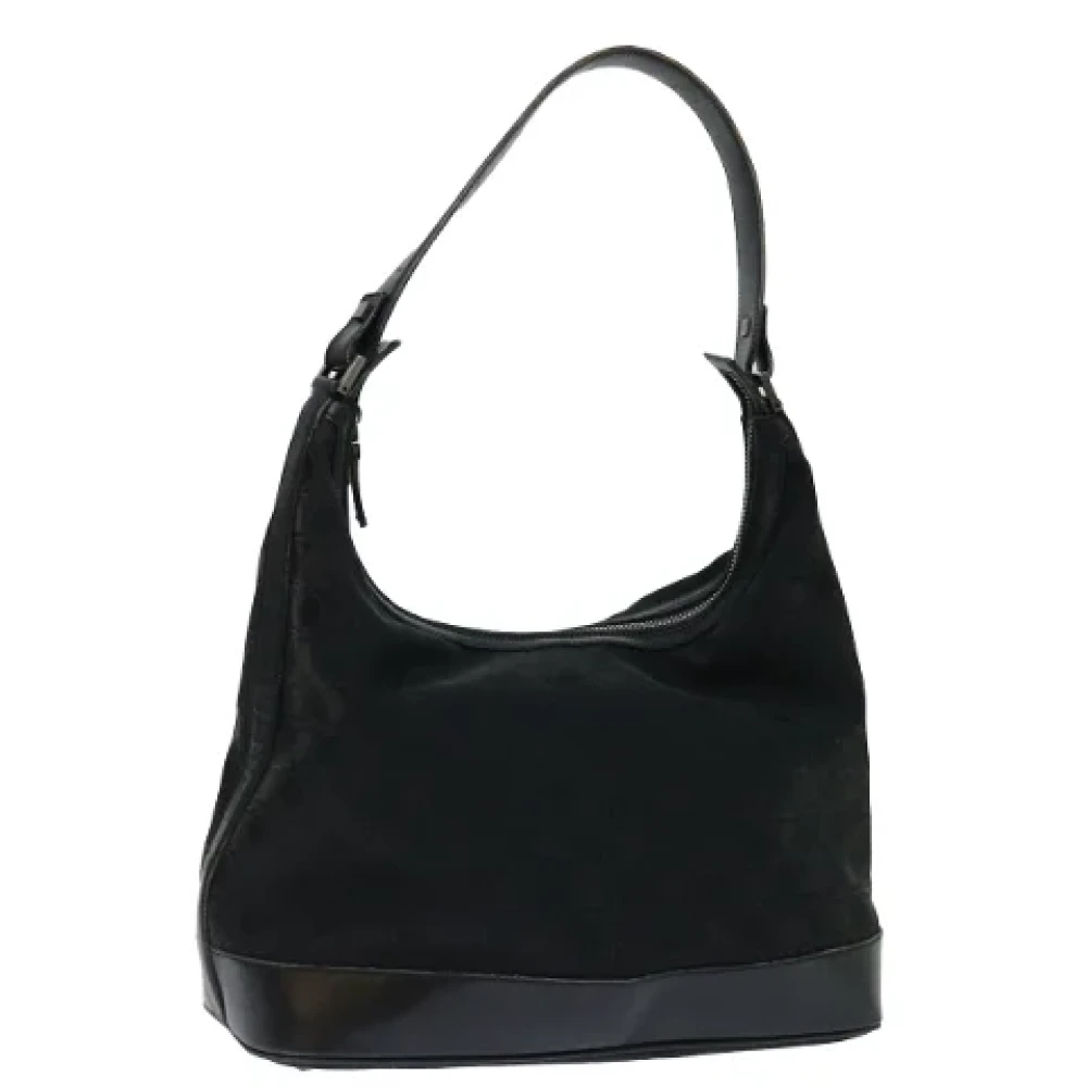 Salvatore Ferragamo Pre-owned Canvas shoulder-bags Black Dames