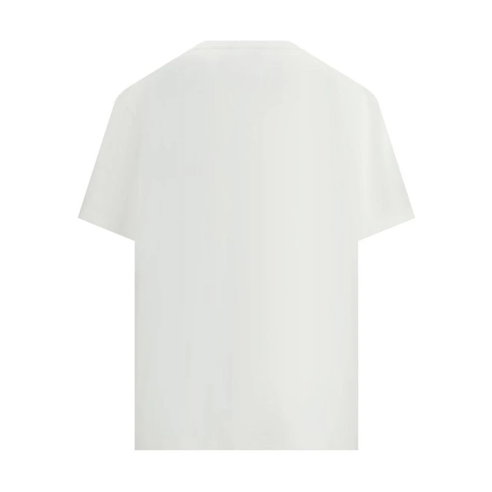 The Attico Logo Katoenen T-shirt met Voorsplit White Dames