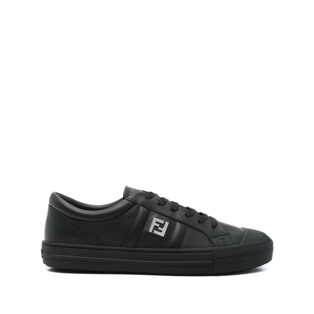 Fendi Svarta Sneakers Snygga Skor Black, Herr