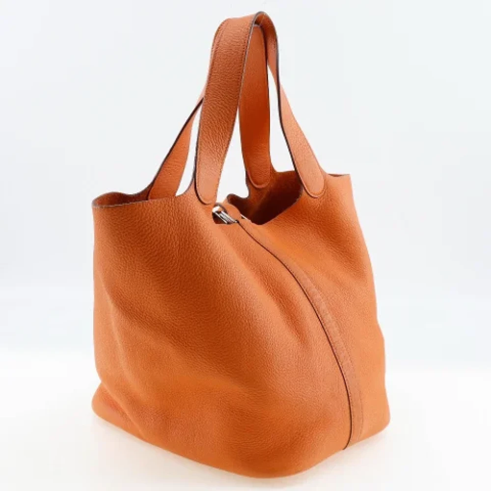 Hermès Vintage Pre-owned Leather handbags Orange Dames