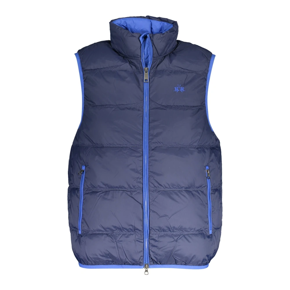 La Martina Men's Blue Sleeveless Jacket With Contrasting Details - Waistcoats - L - Jackets