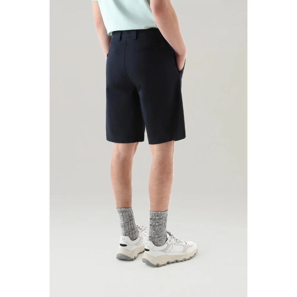 Woolrich Klassieke Chino Shorts Blue Heren