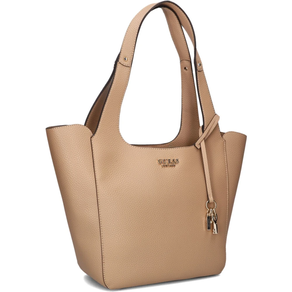 Guess Elegante Beige Handtas met Gouden Details Beige Dames
