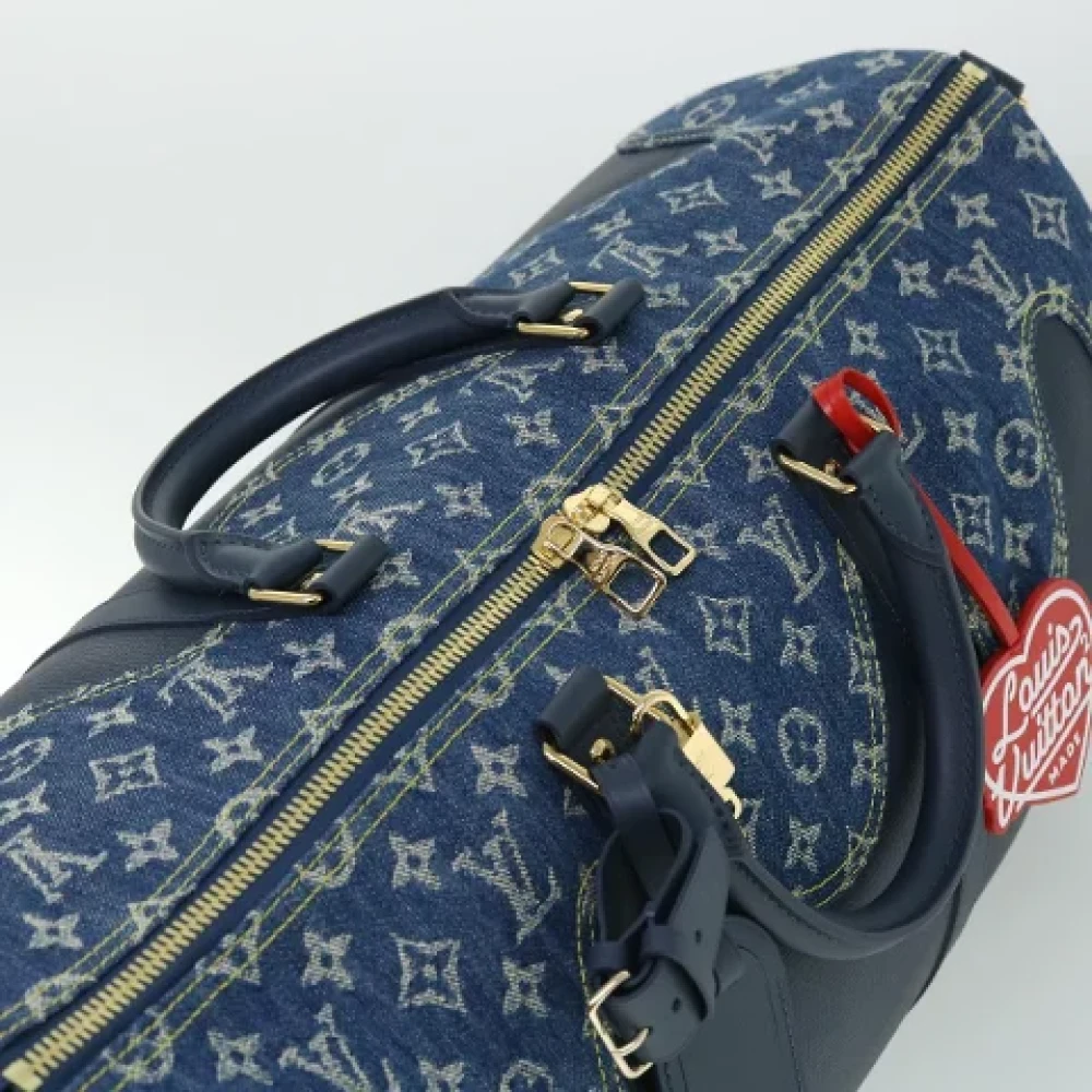Louis Vuitton Vintage Pre-owned Leather travel-bags Blue Dames