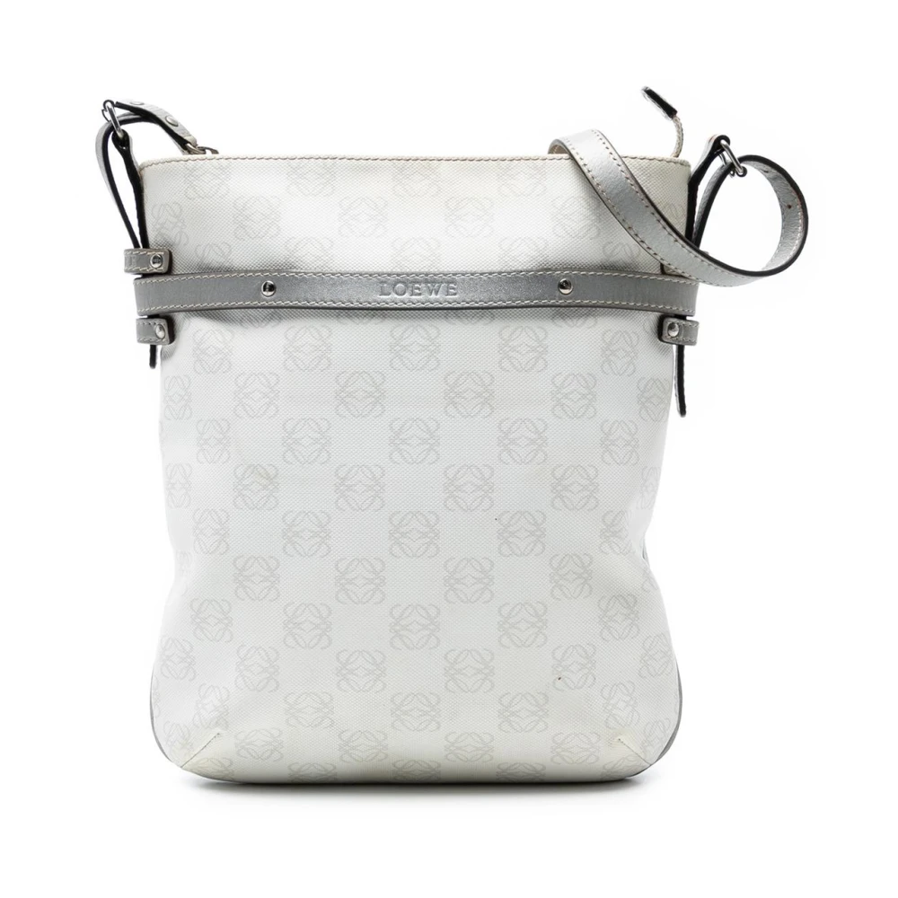 Loewe Pre-Owned Women's White Vintage Shoulder Bags, One Size, Pre-Owned Convertible Shoulder Bag