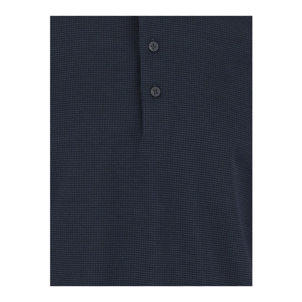 Hugo Boss Navy Katoenmix Lange Mouw T-shirt Blue Heren