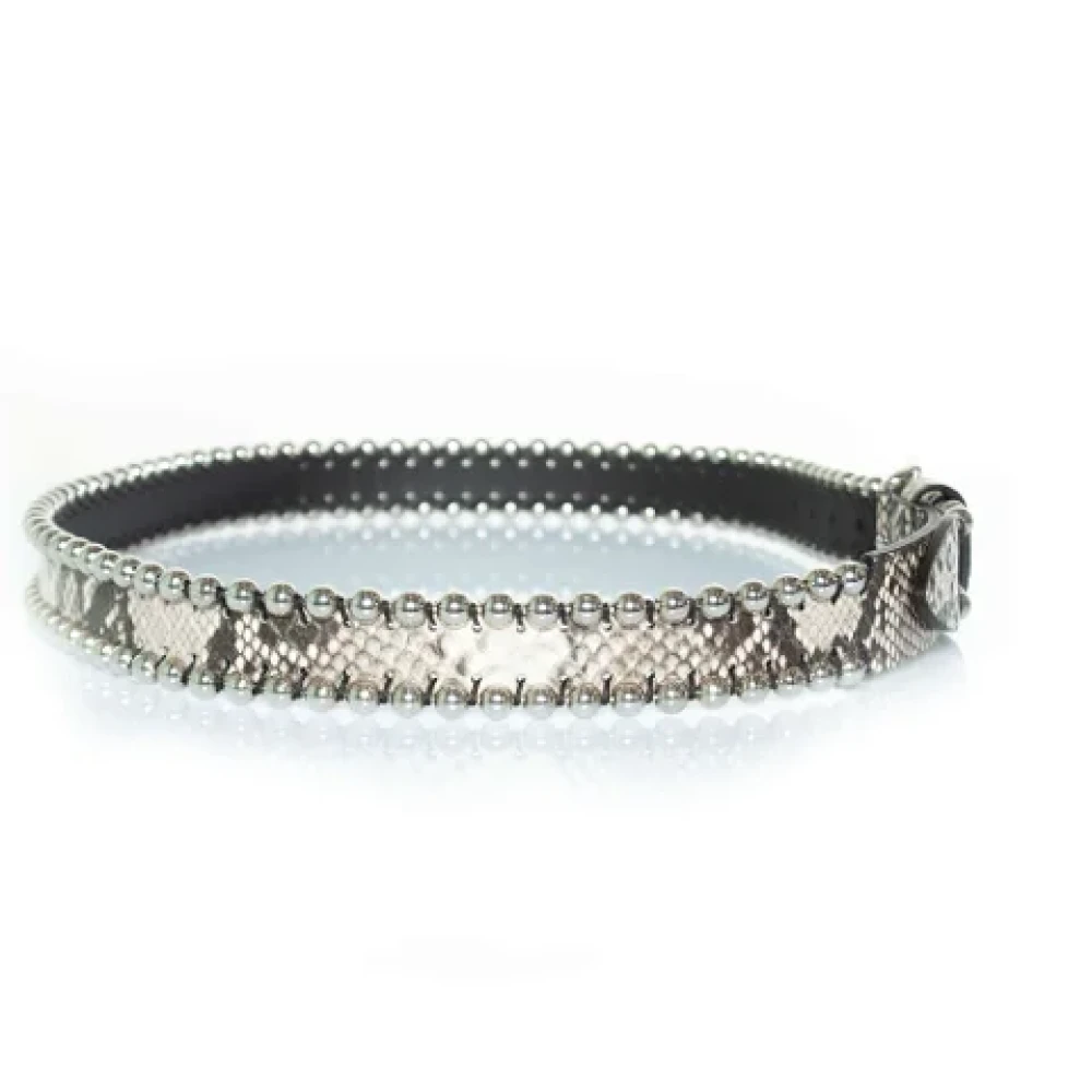 Isabel Marant Pre-owned Leather belts Gray Dames