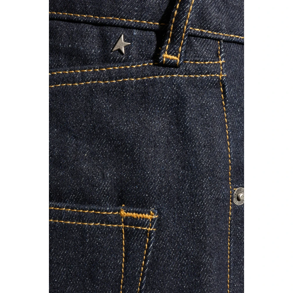 Golden Goose Jeans met Taps Toelopende Pijpen Blue Heren