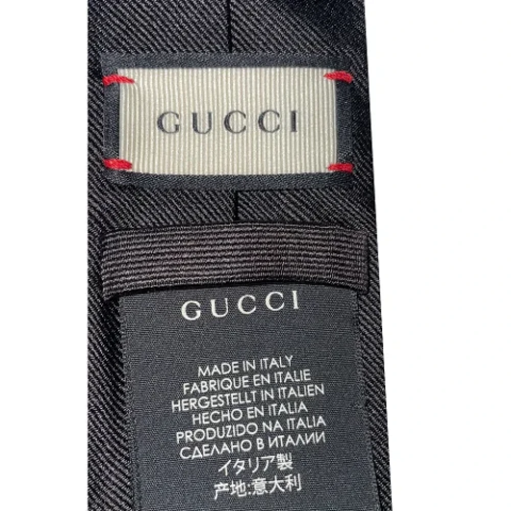 Gucci Vintage Pre-owned Silk home-office Black Dames