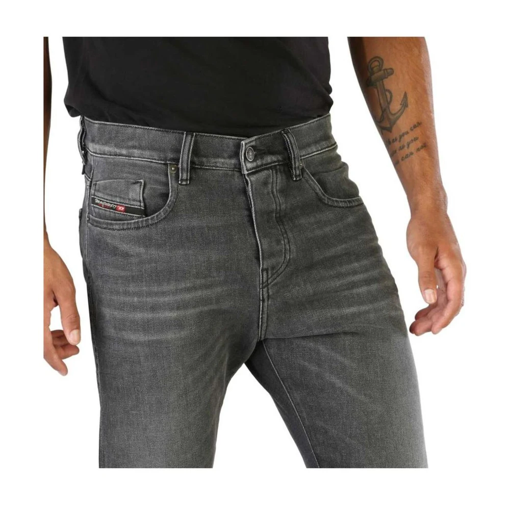 Diesel Zwarte Straight Leg Jeans Regular Fit Black Heren