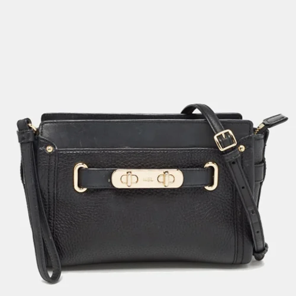 Coach Pre-owned Leather crossbody-bags Black Dames