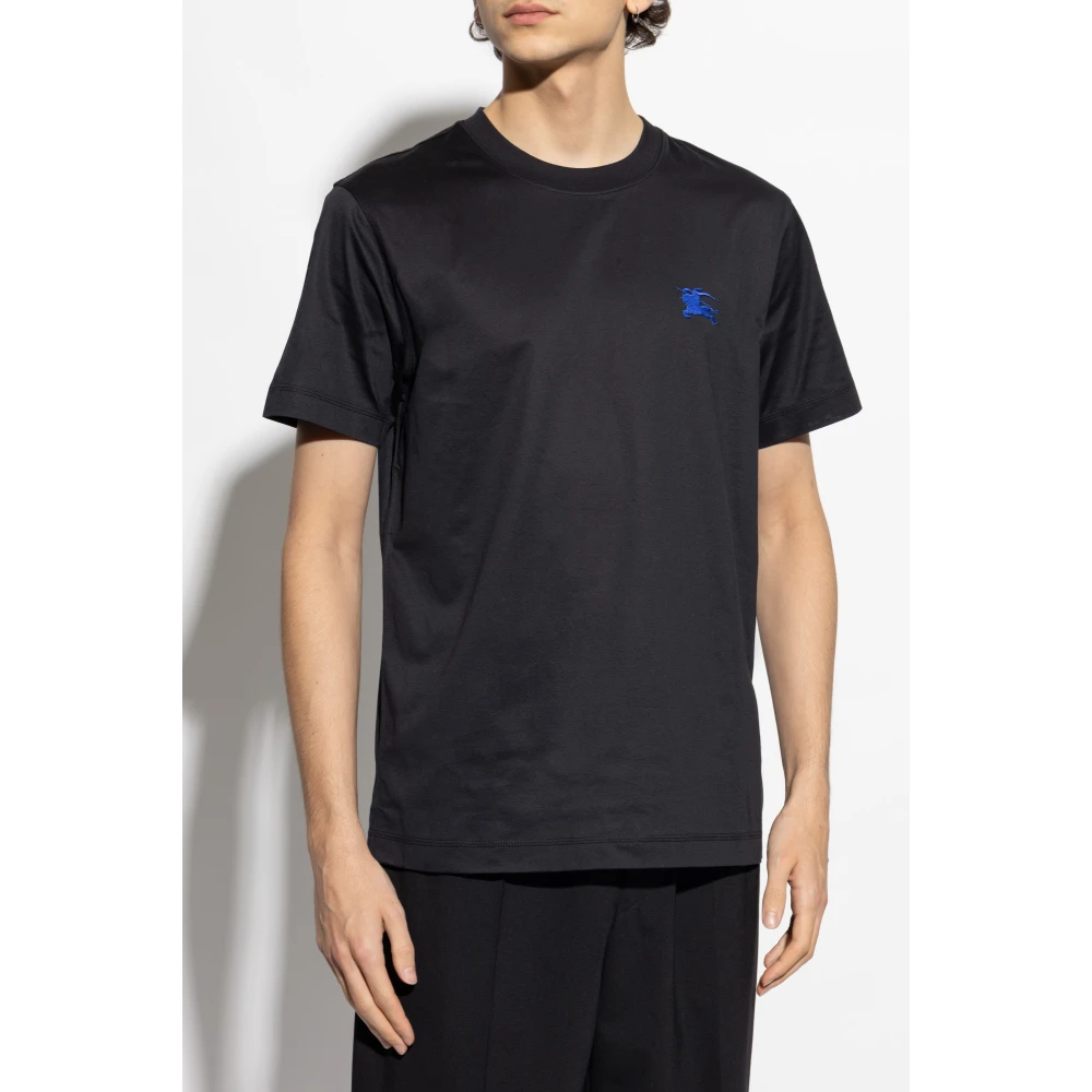 Burberry T-shirt met geborduurd logo Blue Heren