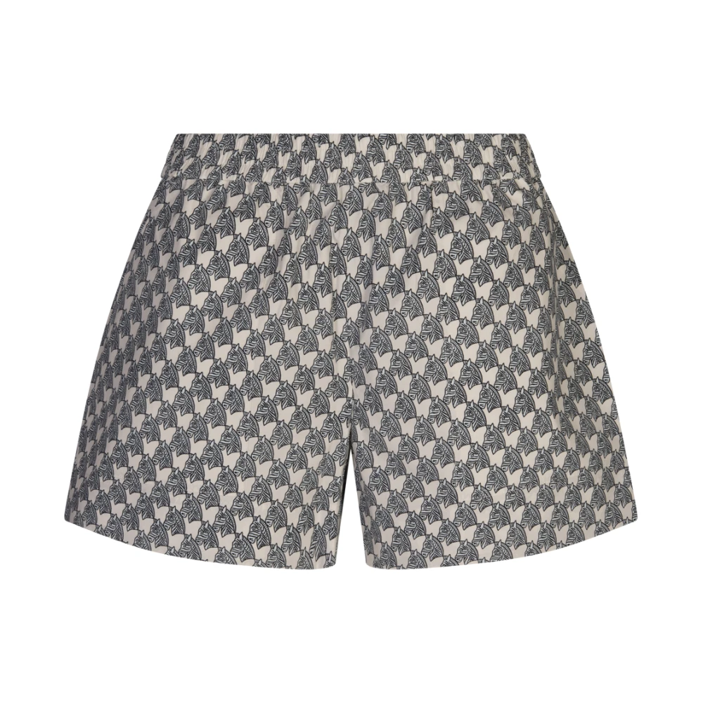 TORY BURCH Witte Wijde Poplin Shorts Black Dames