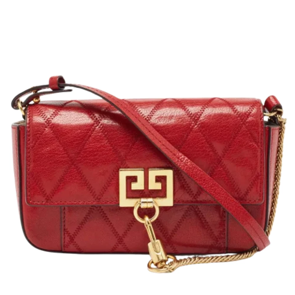 Givenchy Pre-owned Leather crossbody-bags Red Dames