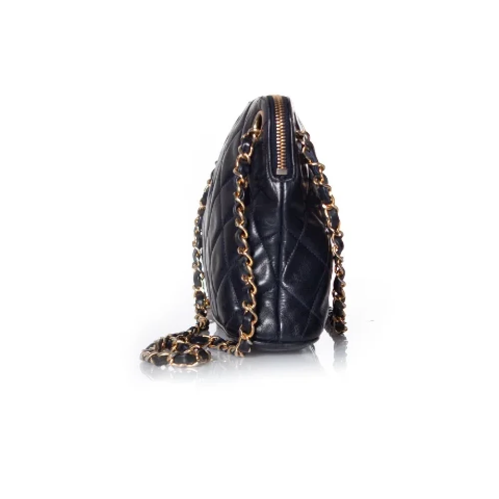 Chanel Vintage Pre-owned Leather chanel-bags Blue Dames