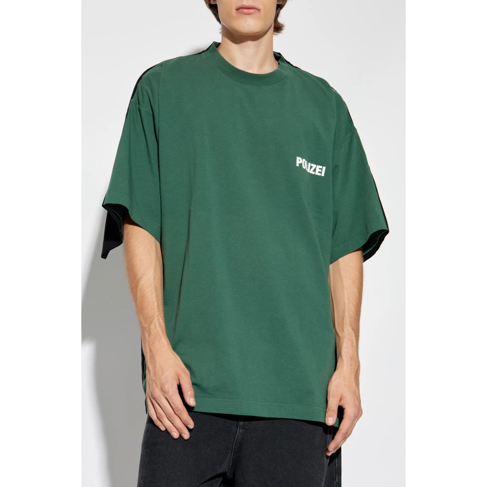 Vetements Dubbel Logo T-shirt Green Heren