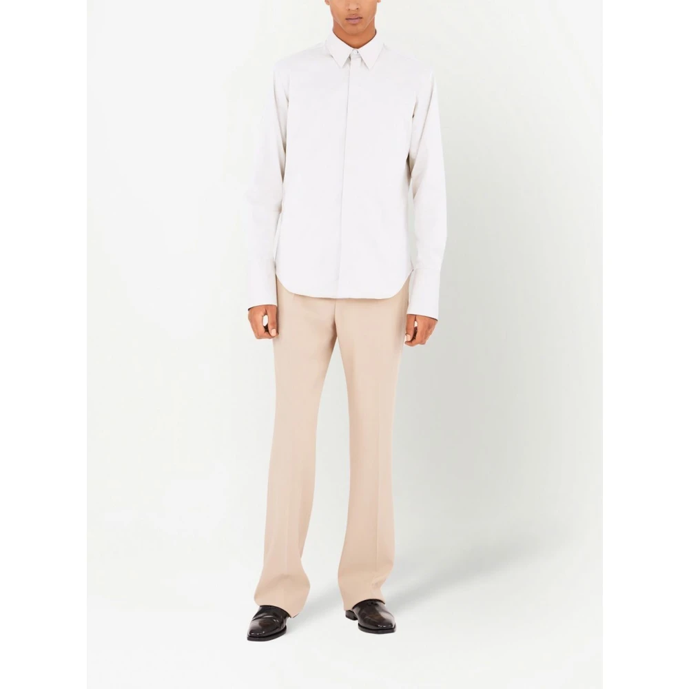 Salvatore Ferragamo Witte Overhemd met Lange Mouwen White Heren