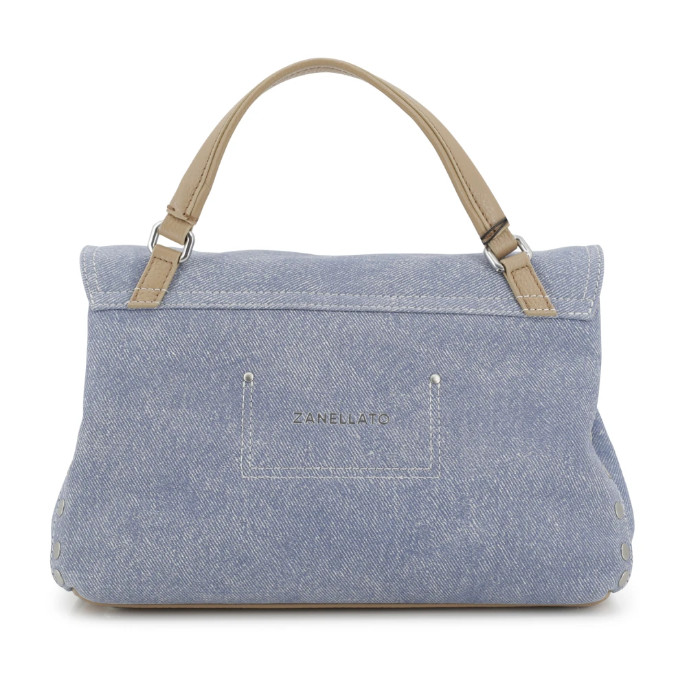 Zanellato Heldere Blauwe Denim Tote Tas Blue Dames