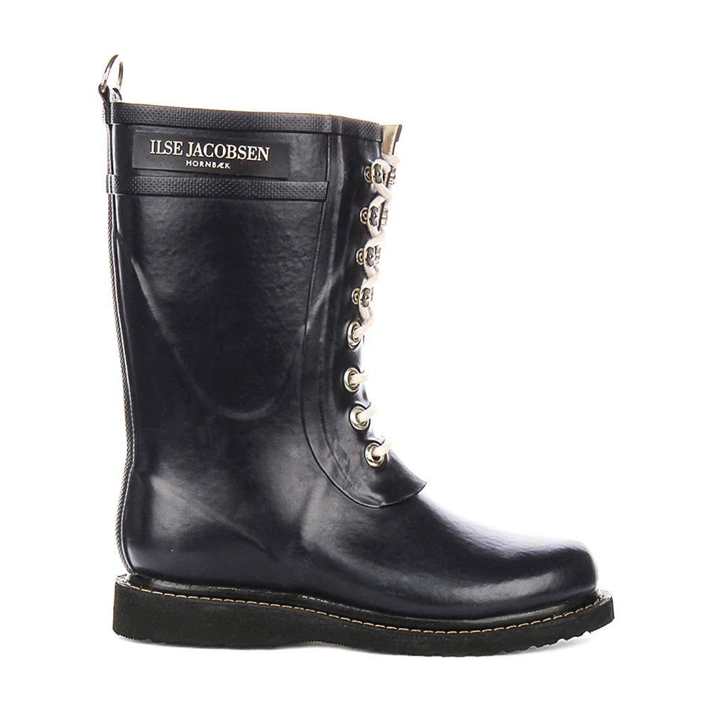Ilse Jacobsen Hornbæk , Lace-Up Boots, Female, Blue, 8 Uk, Rub15 3/4 Rubber Boot