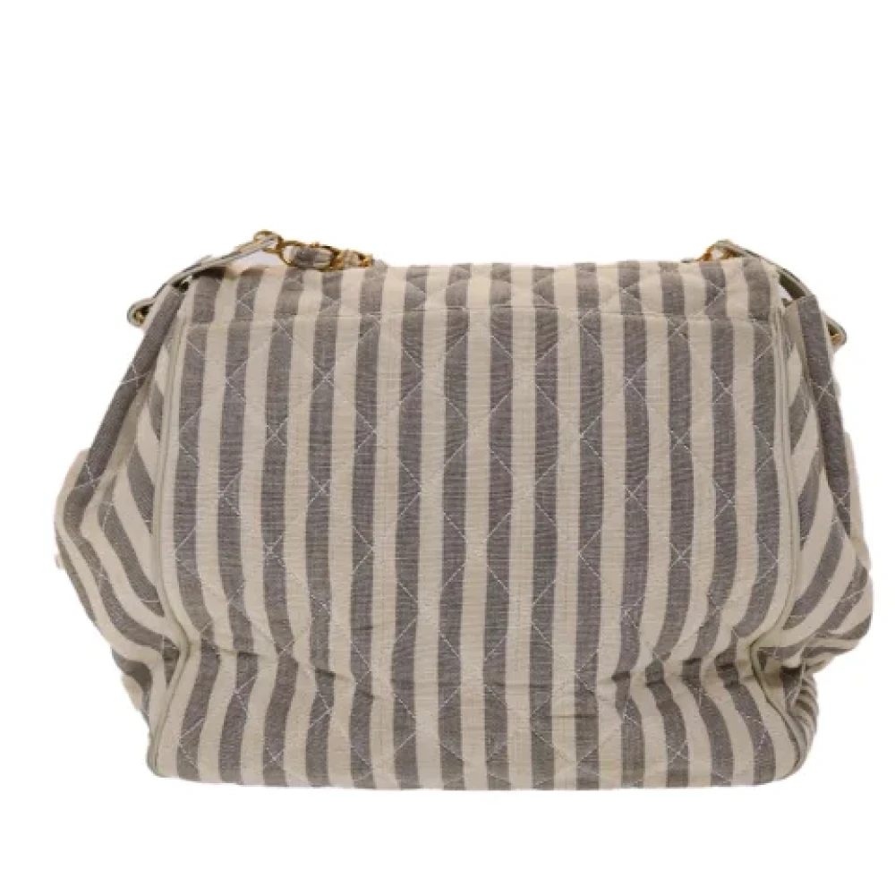 Chanel Vintage Pre-owned Canvas shoulder-bags Beige Dames