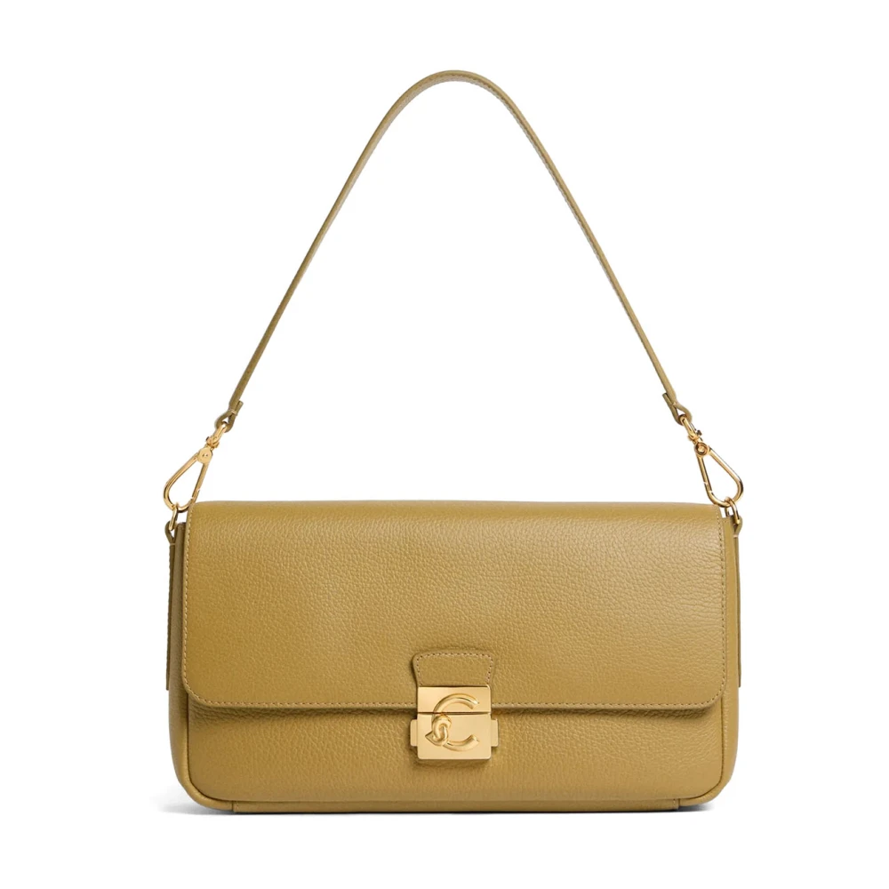 Coccinelle Women's Green C-Me Lock Large Shoulder Bag