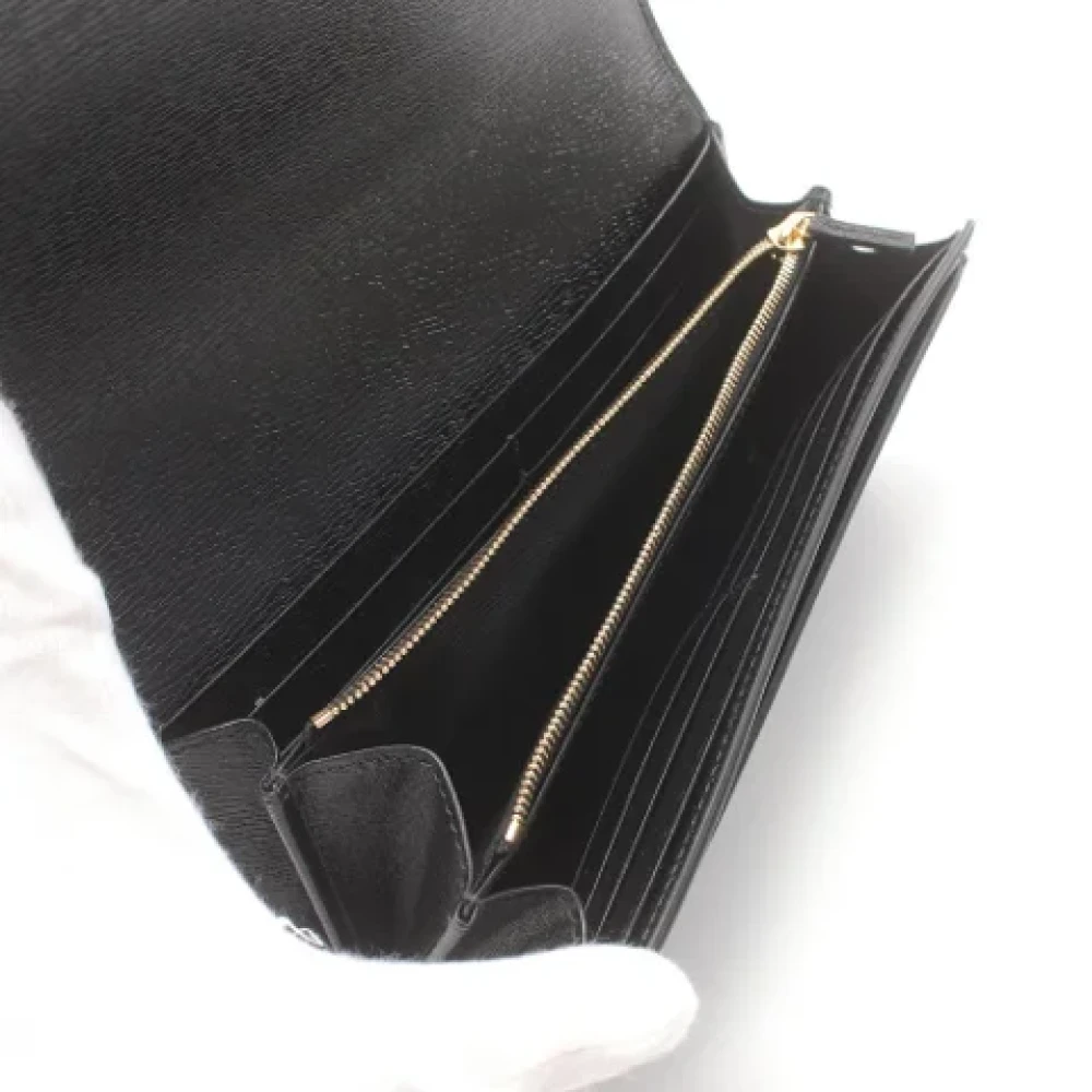 Gucci Vintage Pre-owned Leather wallets Black Dames