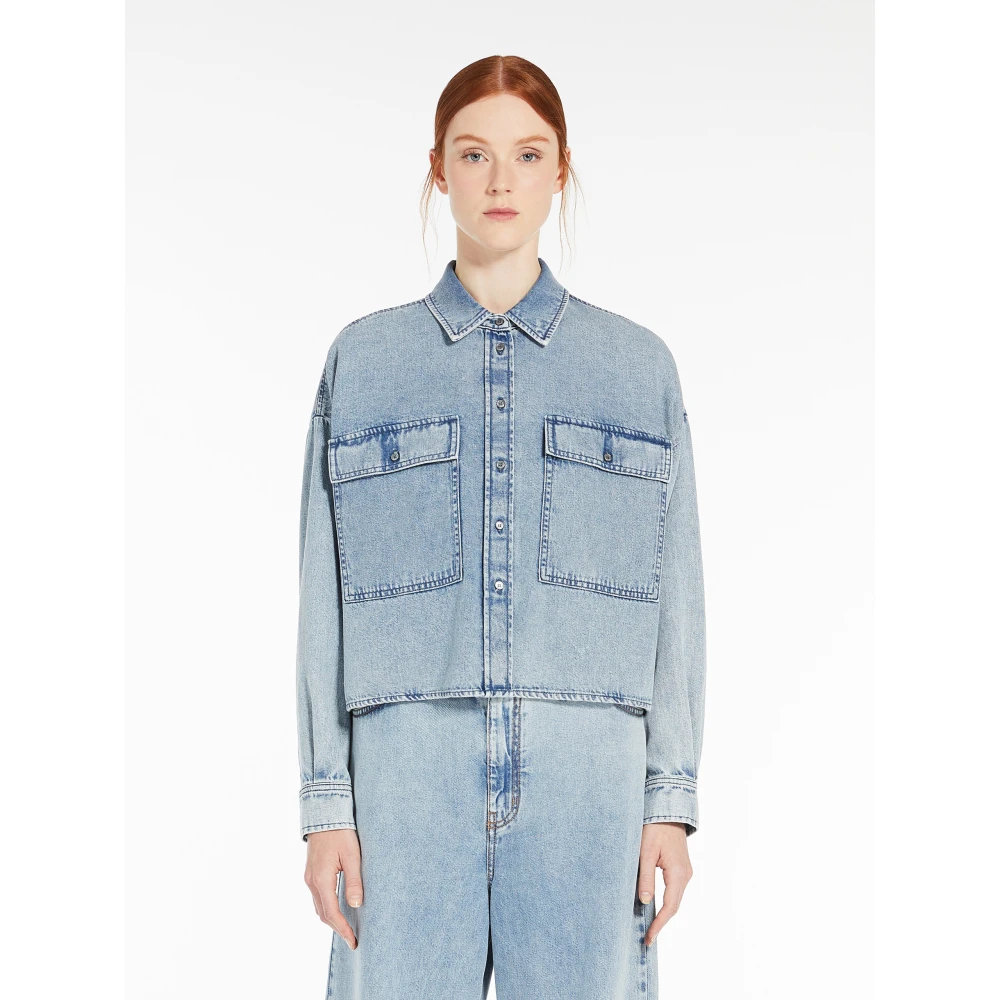 Max Mara Weekend Denim Shirt Zemira Jeans Blue Dames