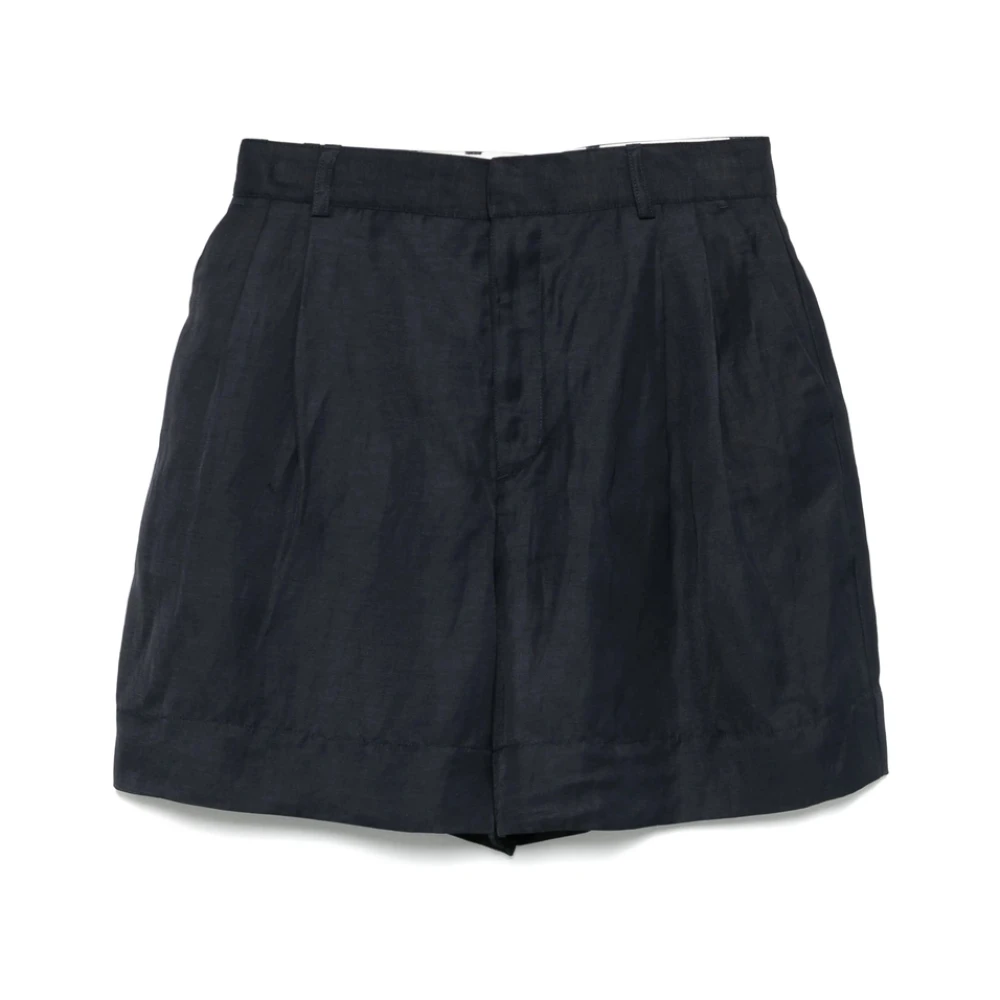 Soeur Blauwe Oxford Korte Broek Blue Dames