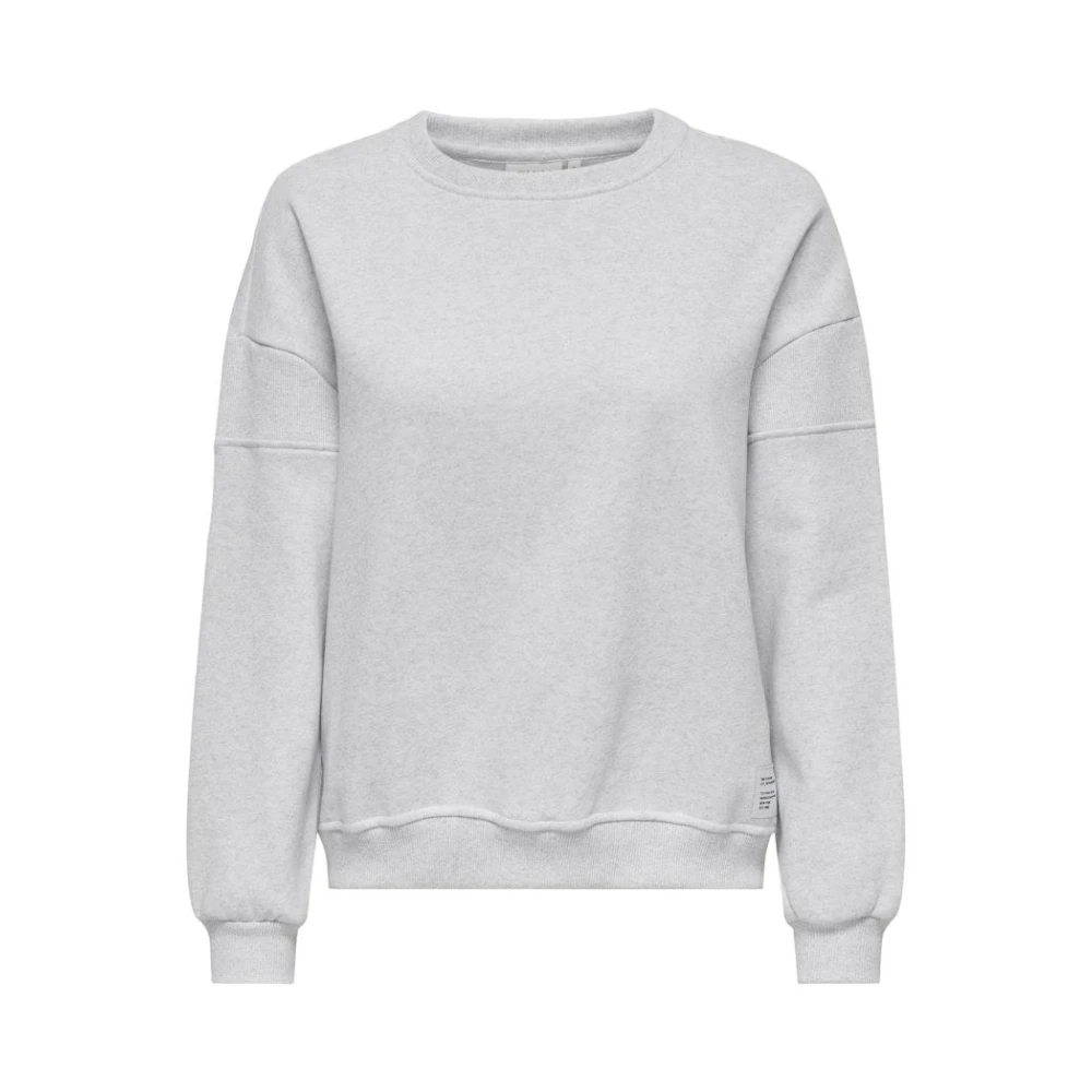 Only L S O-Neck ZIP SWT Lichtgrijs Gray Dames