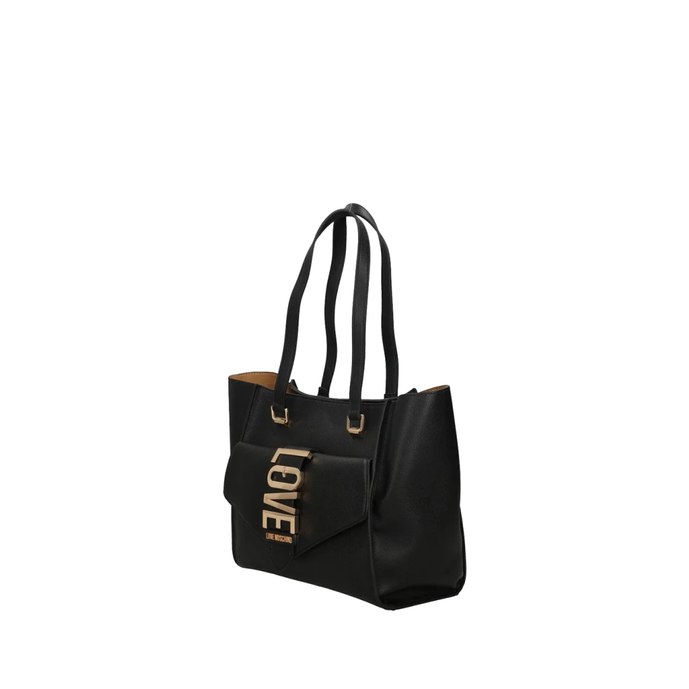 Moschino Zwarte Modieuze Shopper Tas Black Dames