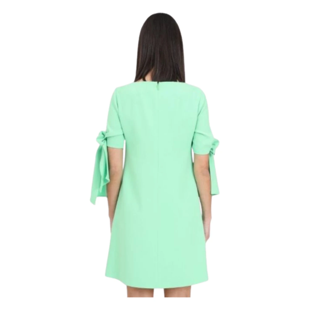 pinko Groene bloemen mini-jurk met strik Green Dames