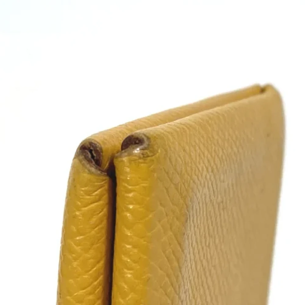 Hermès Vintage Pre-owned Leather home-office Yellow Dames