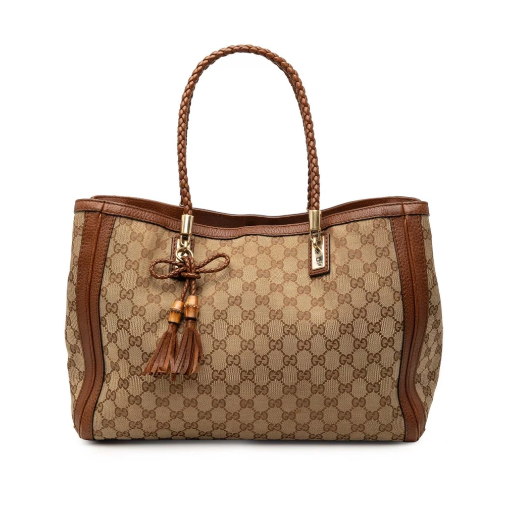 Gucci Vintage Women's Brown Pre-Owned Tote Bag