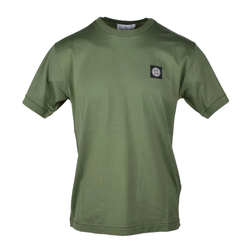 Stone Island Katoenen T-shirt met unieke stijl Green Heren
